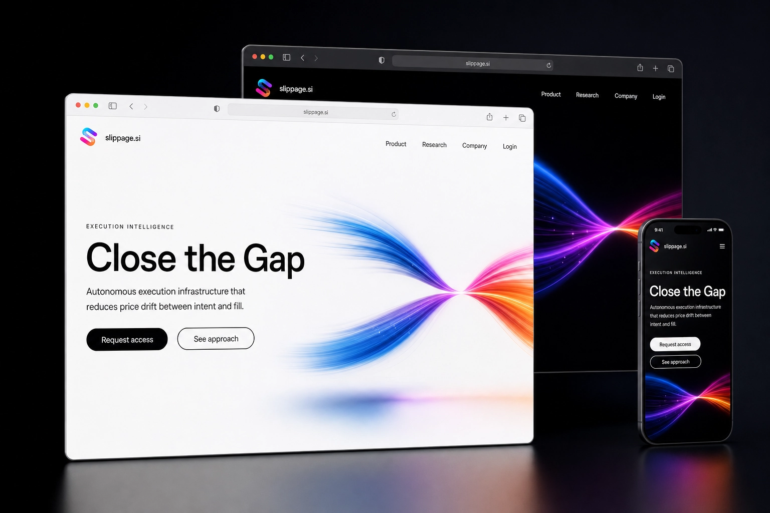 slippage.si website concept preview