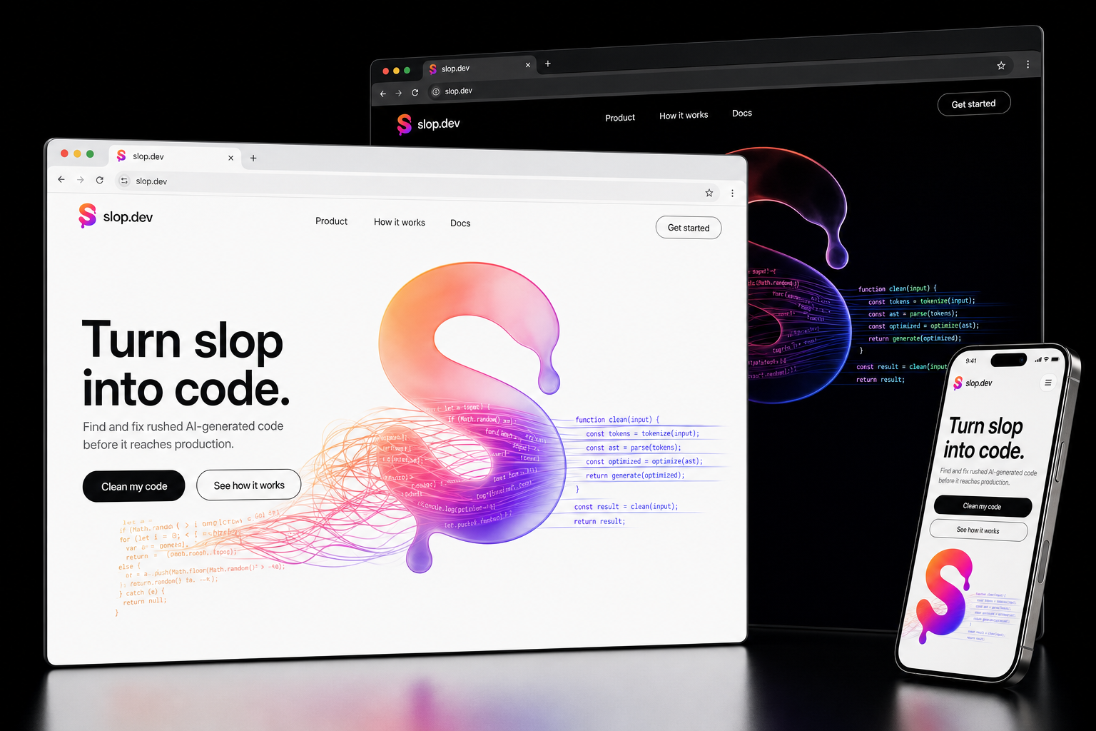 slop.dev website concept preview enlarged