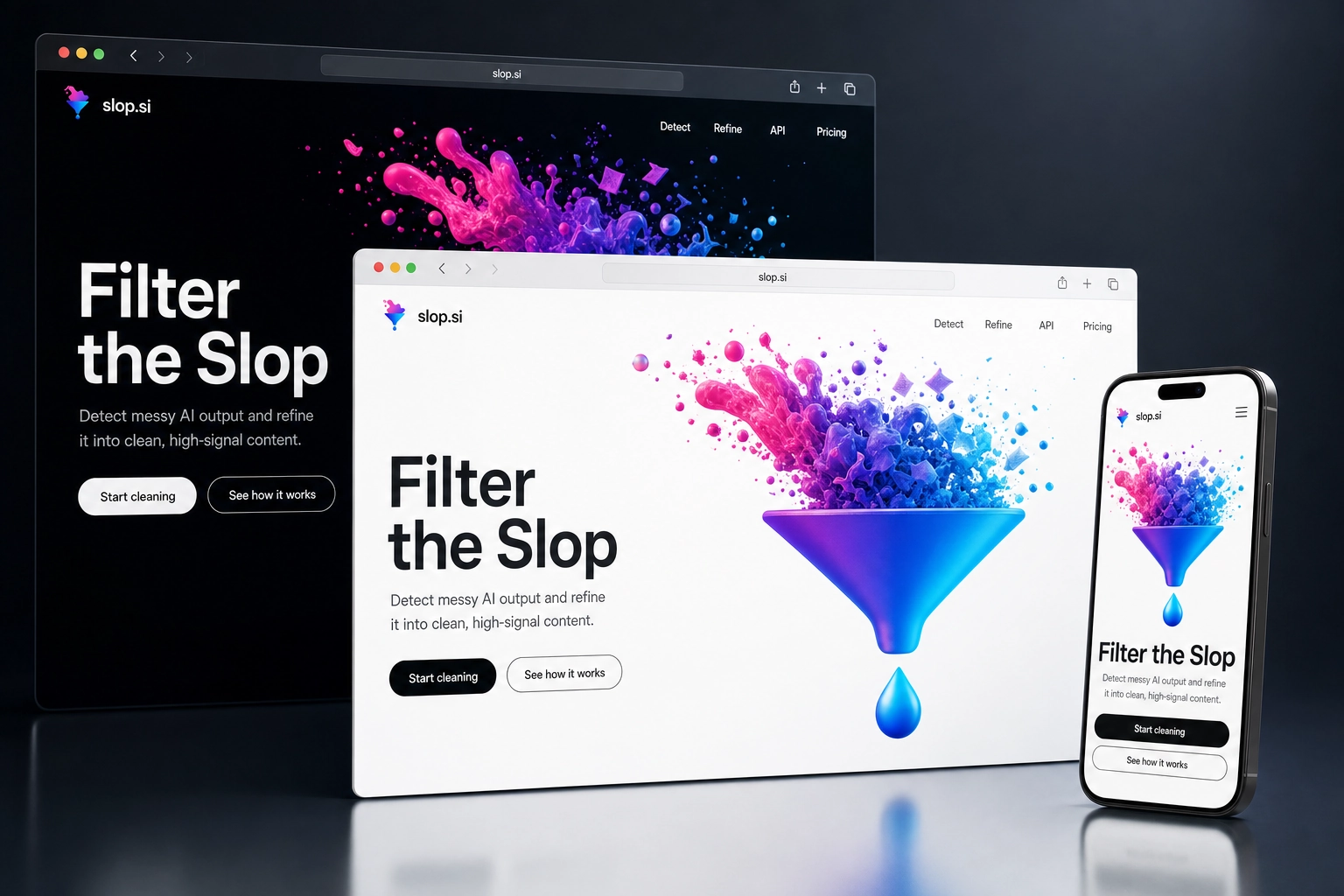 slop.si website concept preview