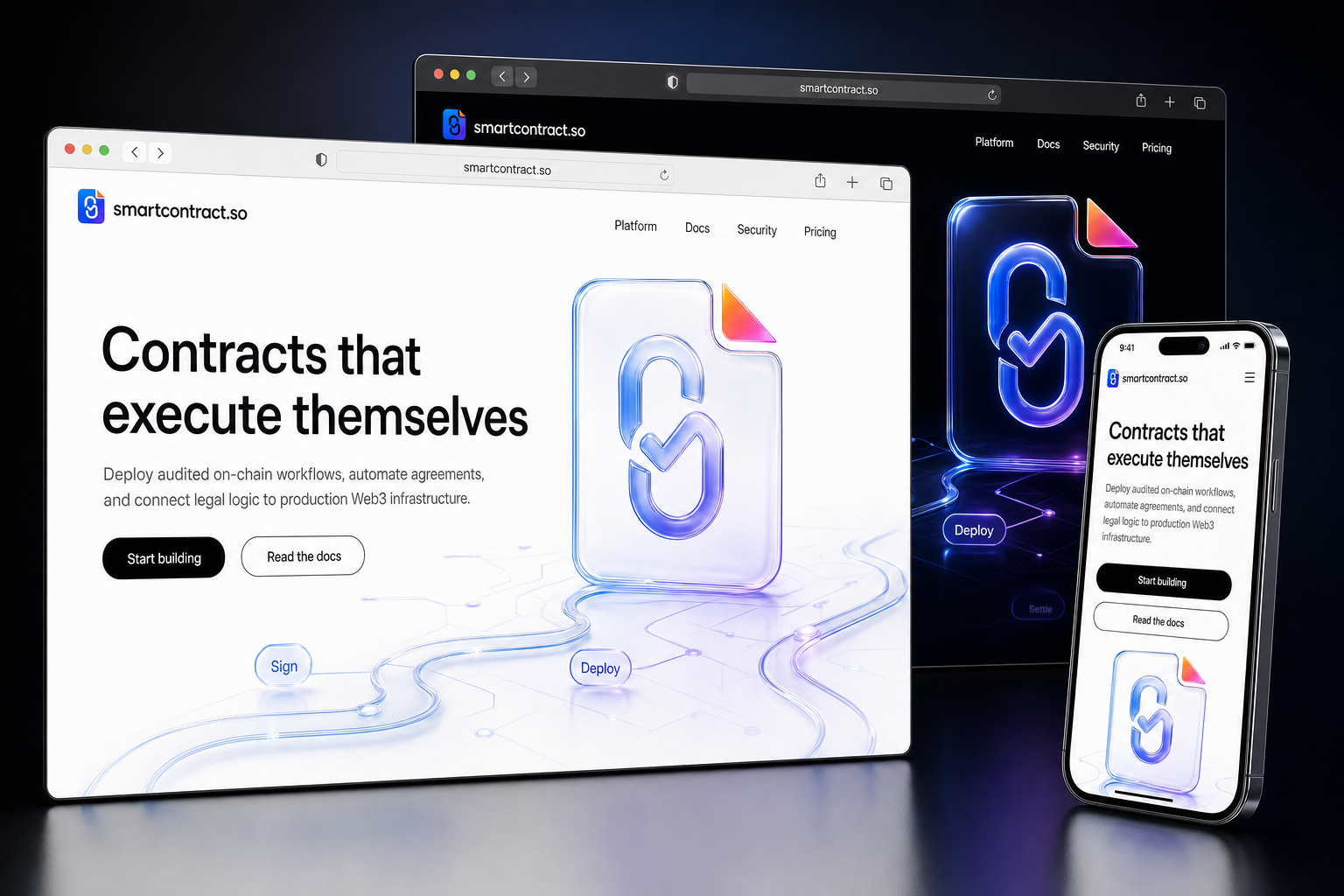 smartcontract.so website concept preview
