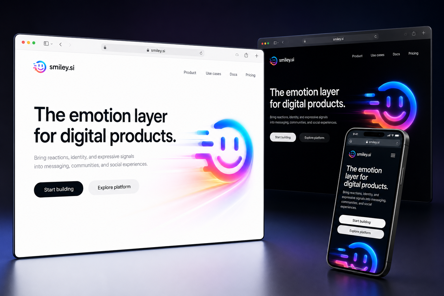 smiley.si website concept preview enlarged