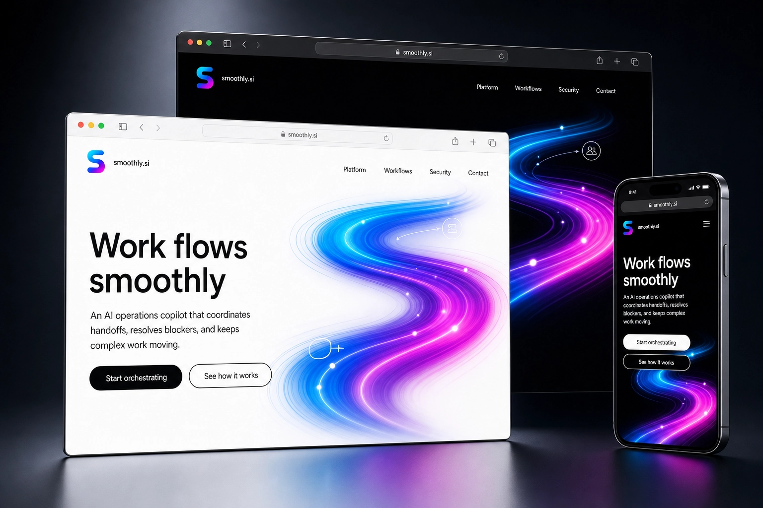 smoothly.si website concept preview