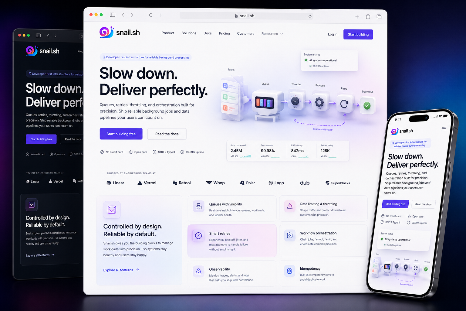 snail.sh website concept preview