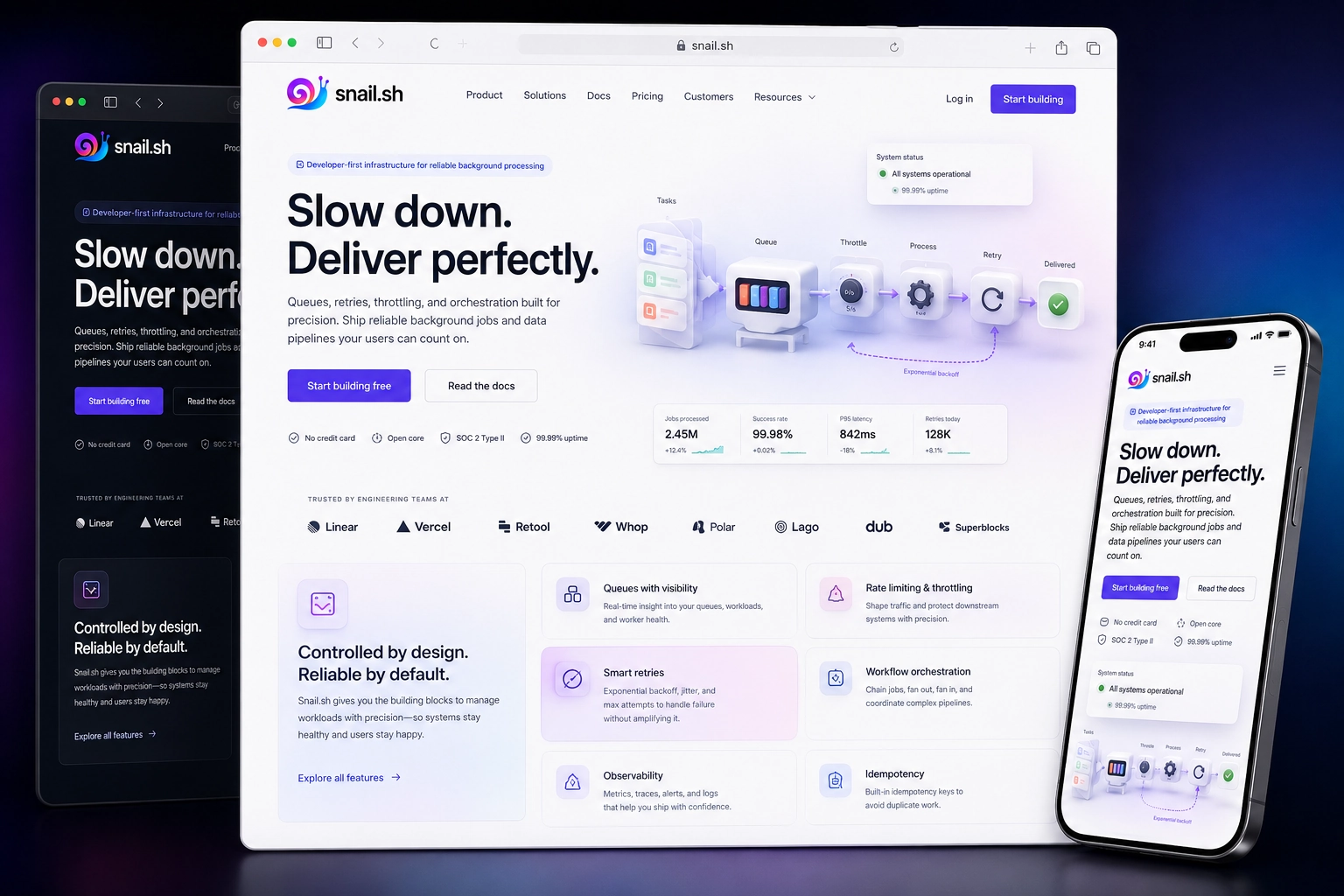 snail.sh website concept preview