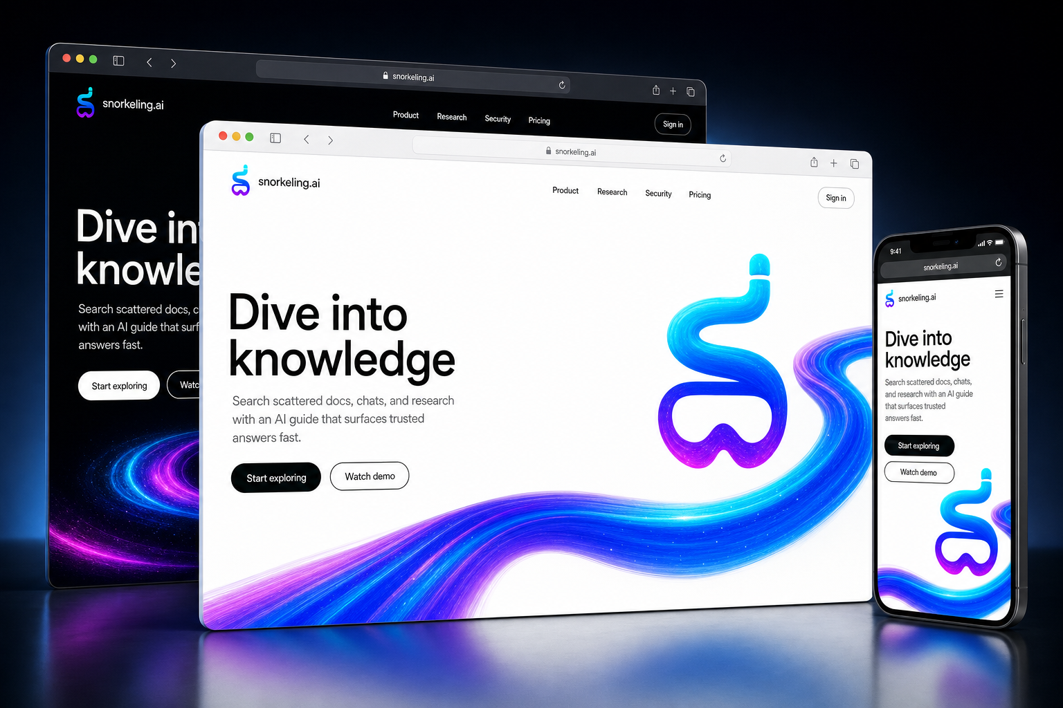 snorkeling.ai website concept preview