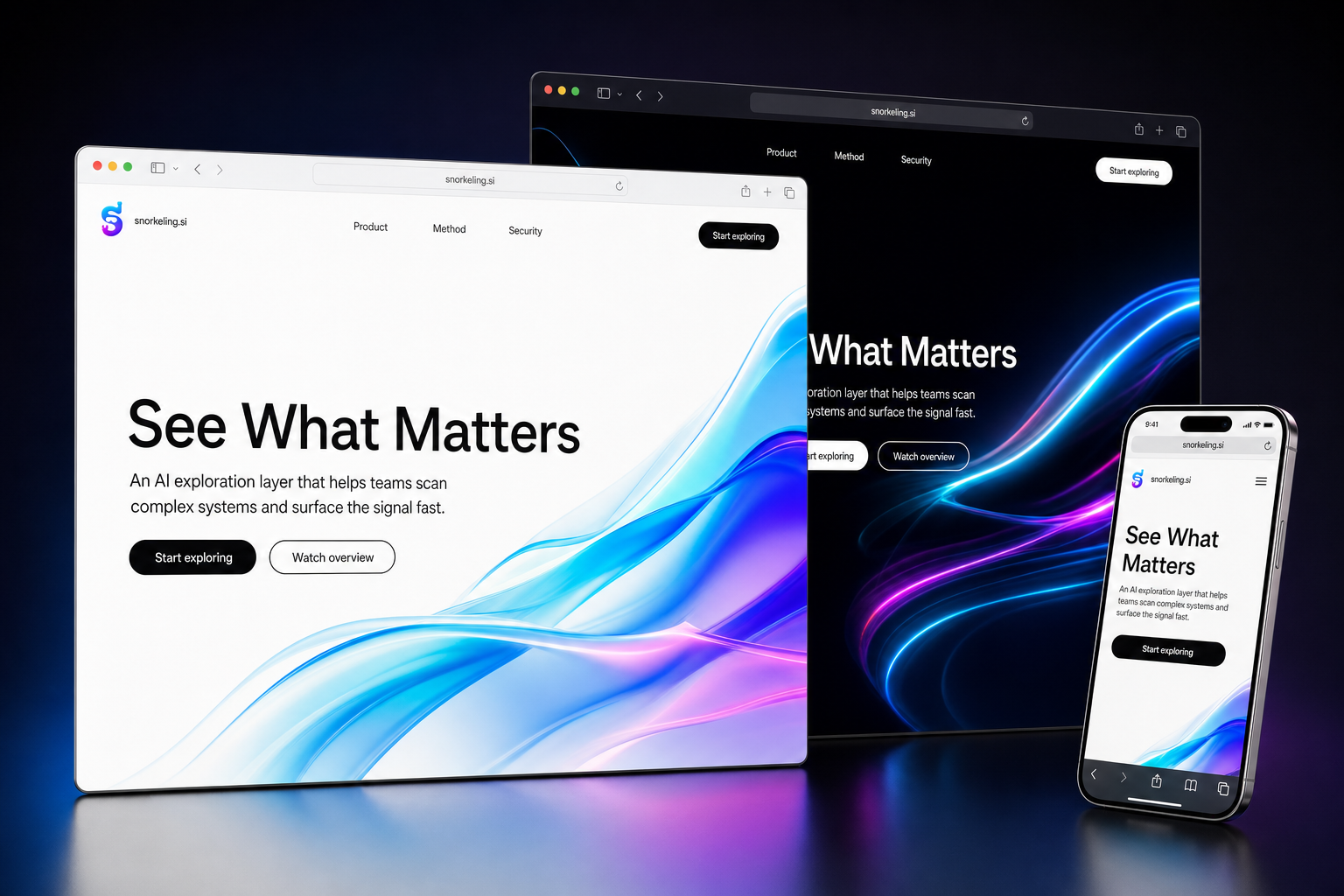 snorkeling.si website concept preview