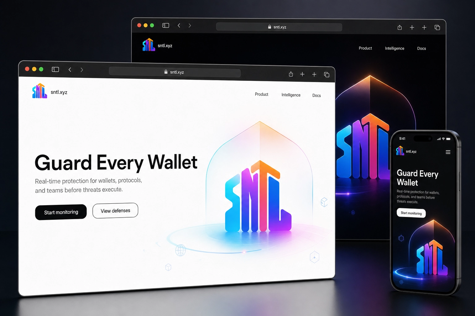 sntl.xyz website concept preview