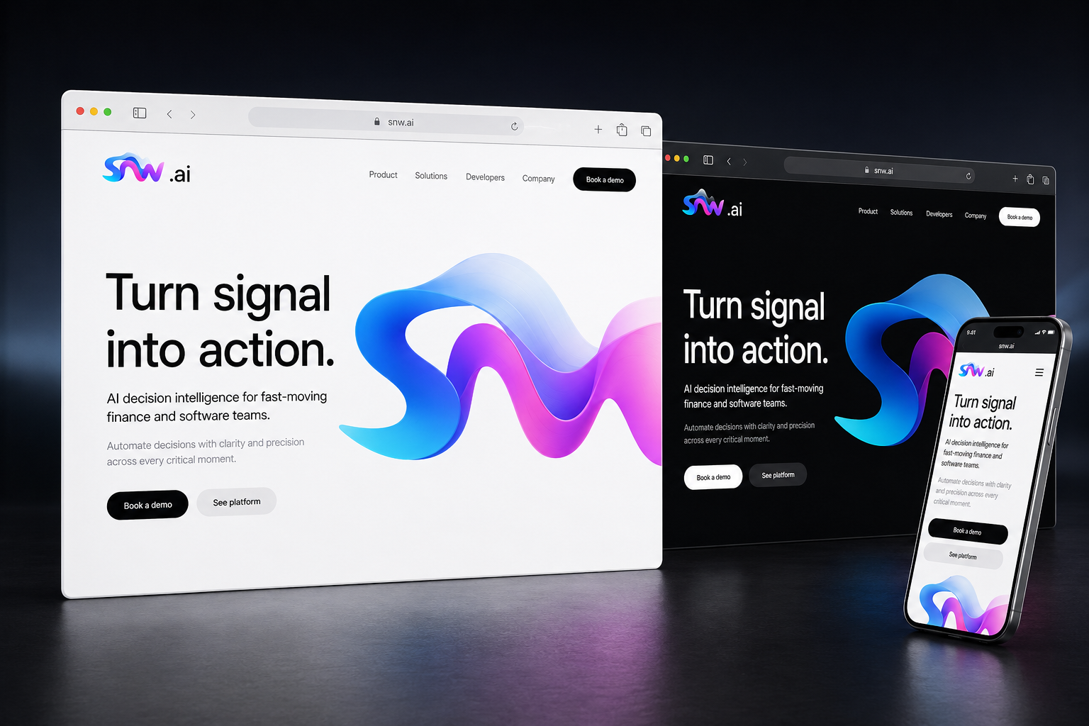 snw.ai website concept preview