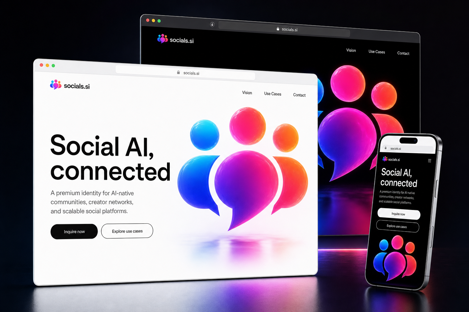 socials.si website concept preview