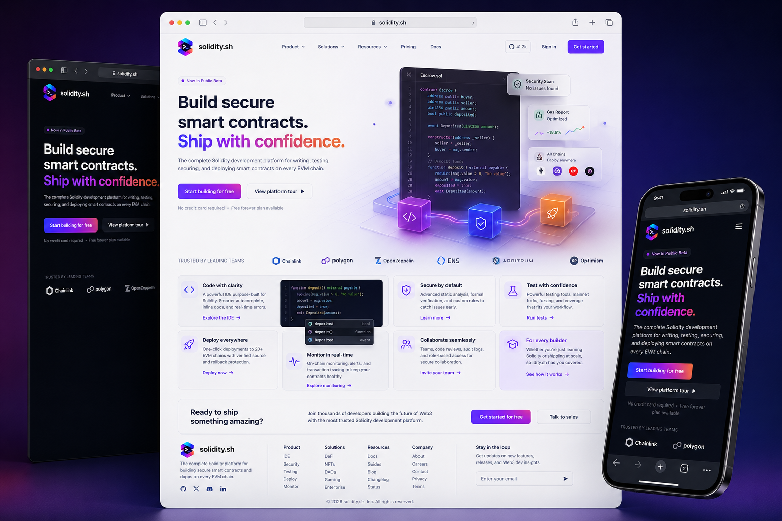 solidity.sh website concept preview