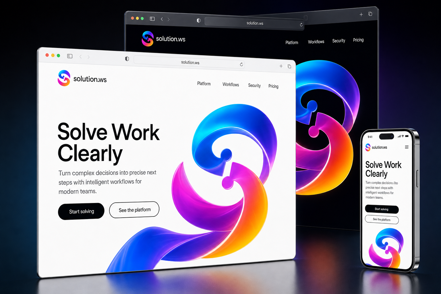 solution.ws website concept preview