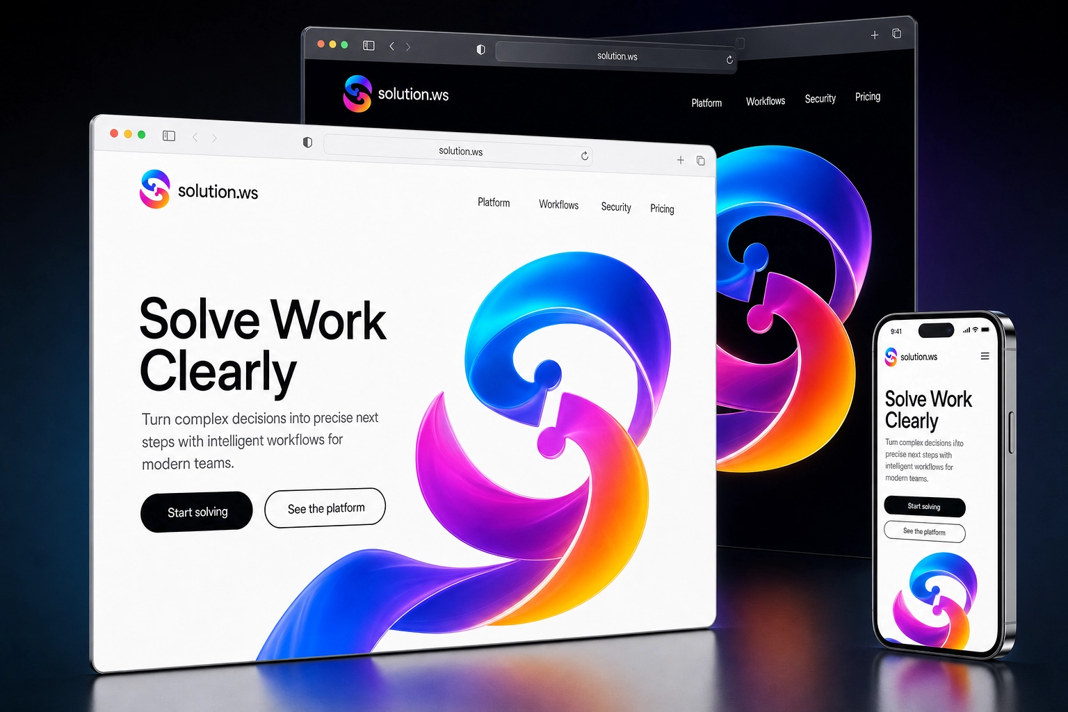 solution.ws website concept preview