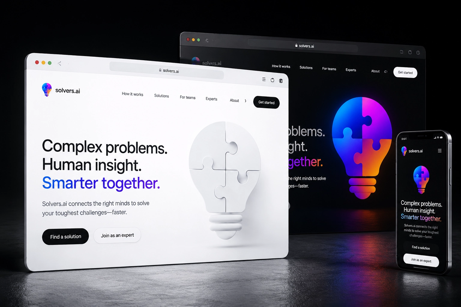 solvers.ai website concept preview