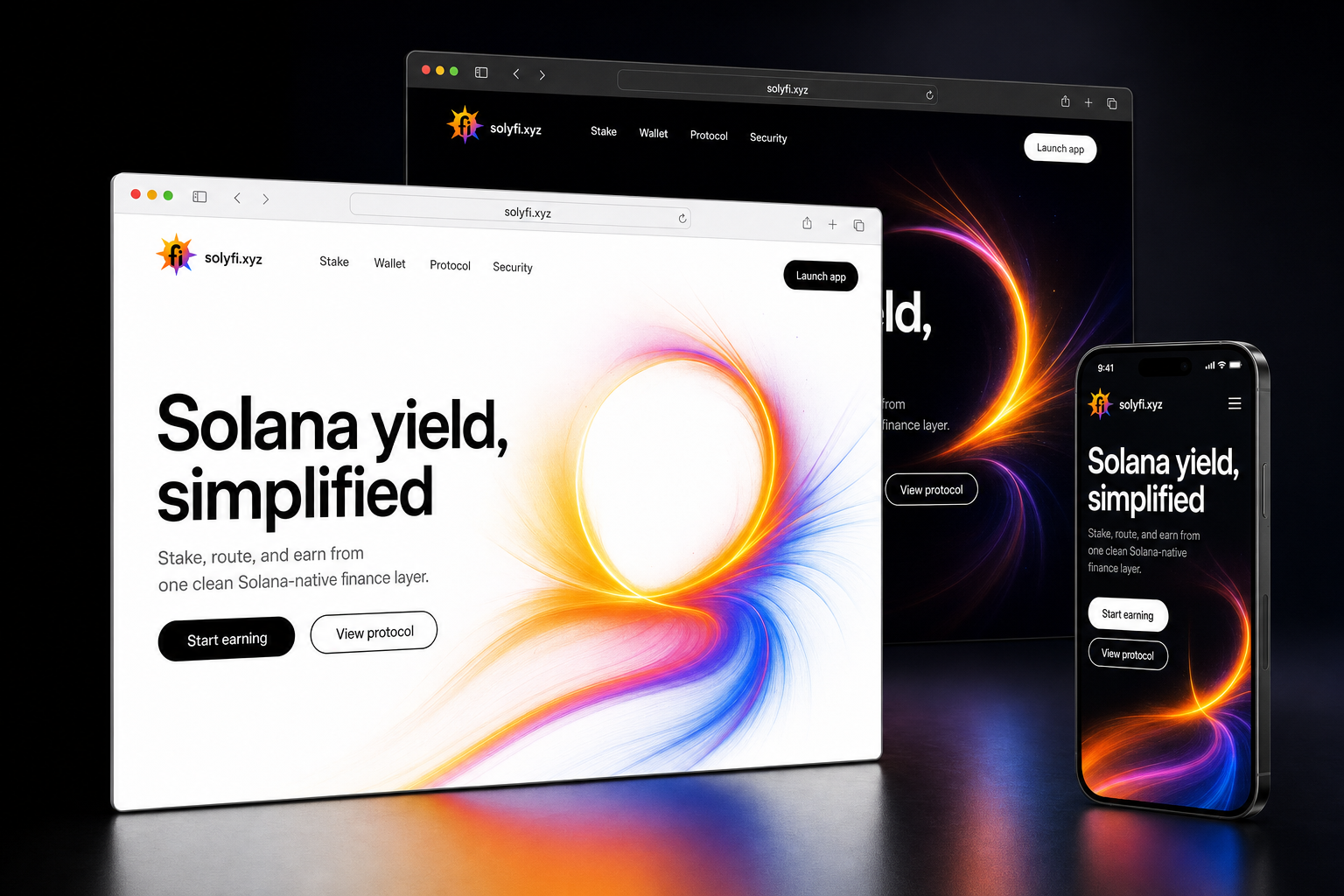 solyfi.xyz website concept preview enlarged