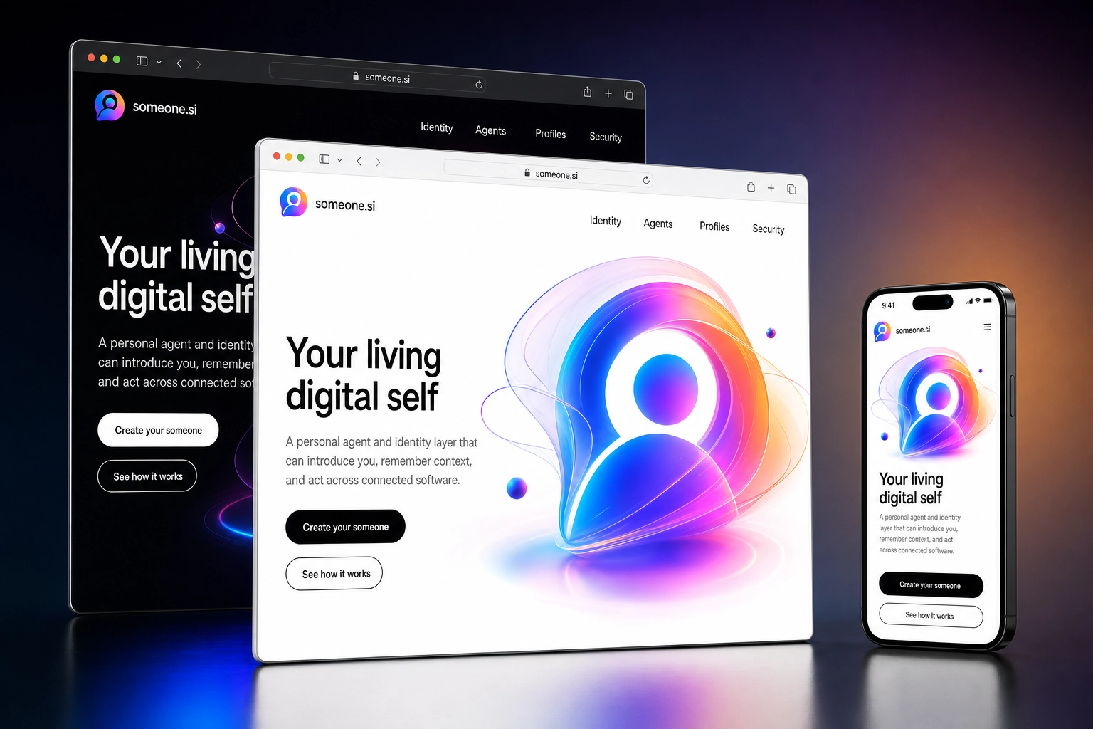 someone.si website concept preview