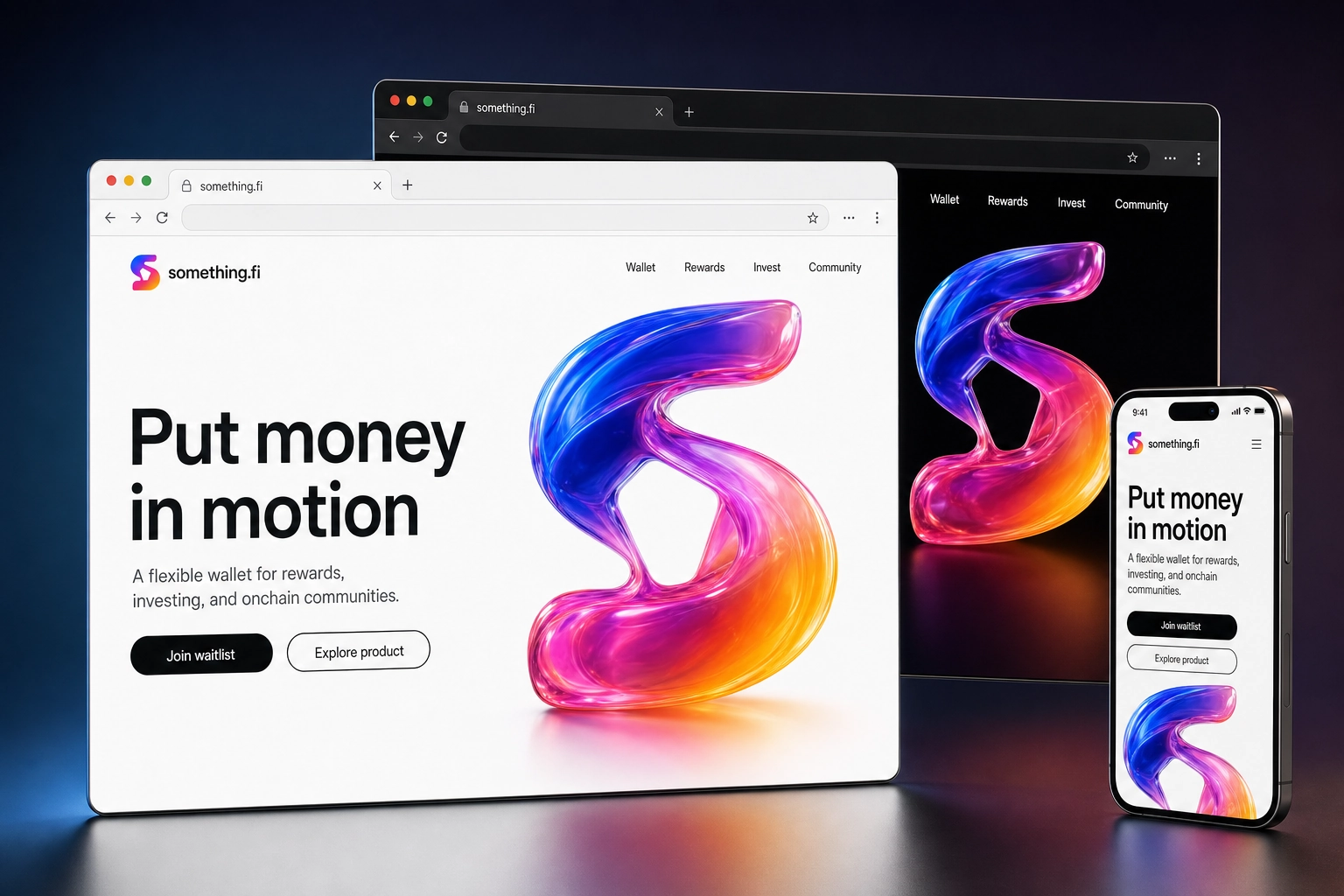 something.fi website concept preview