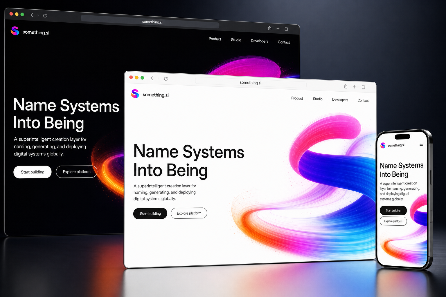 something.si website concept preview