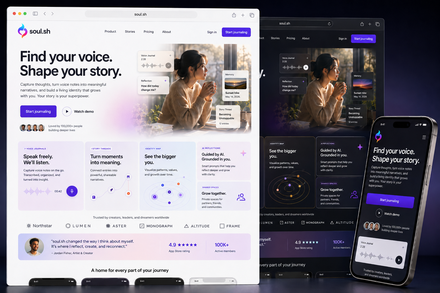 soul.sh website concept preview