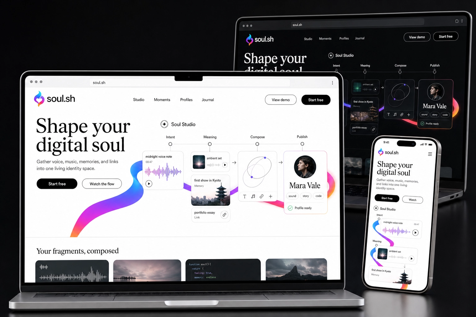 soul.sh website concept preview