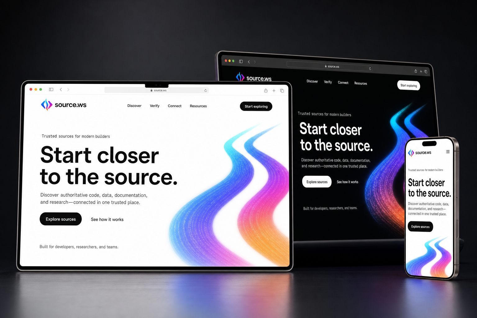 source.ws website concept preview