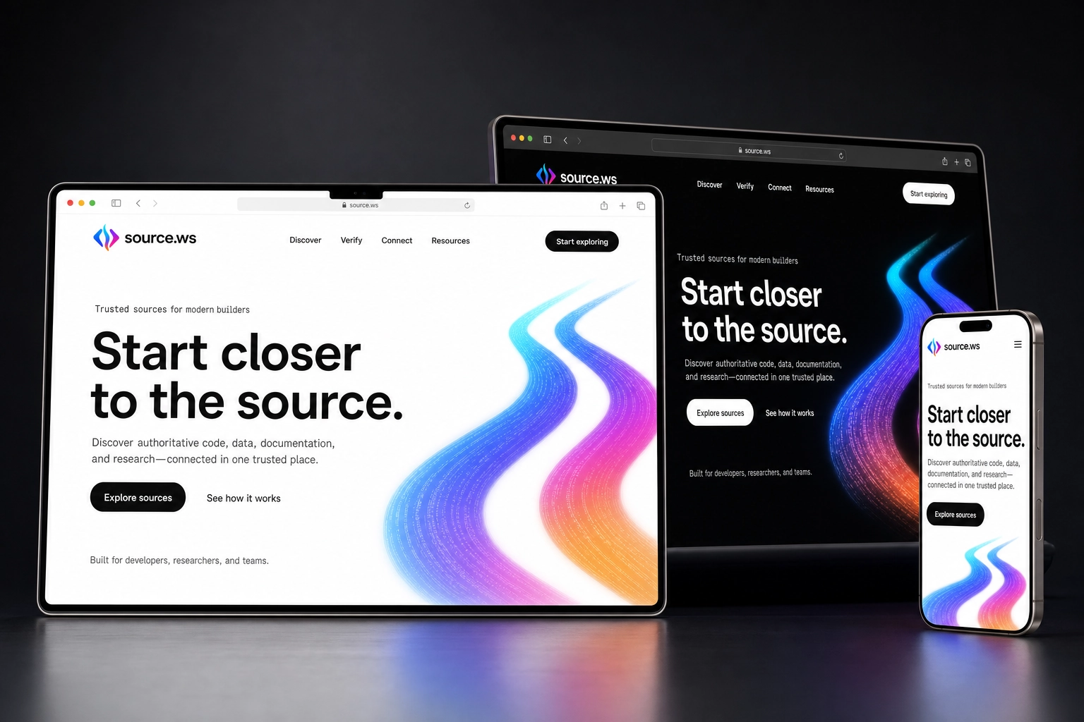 source.ws website concept preview