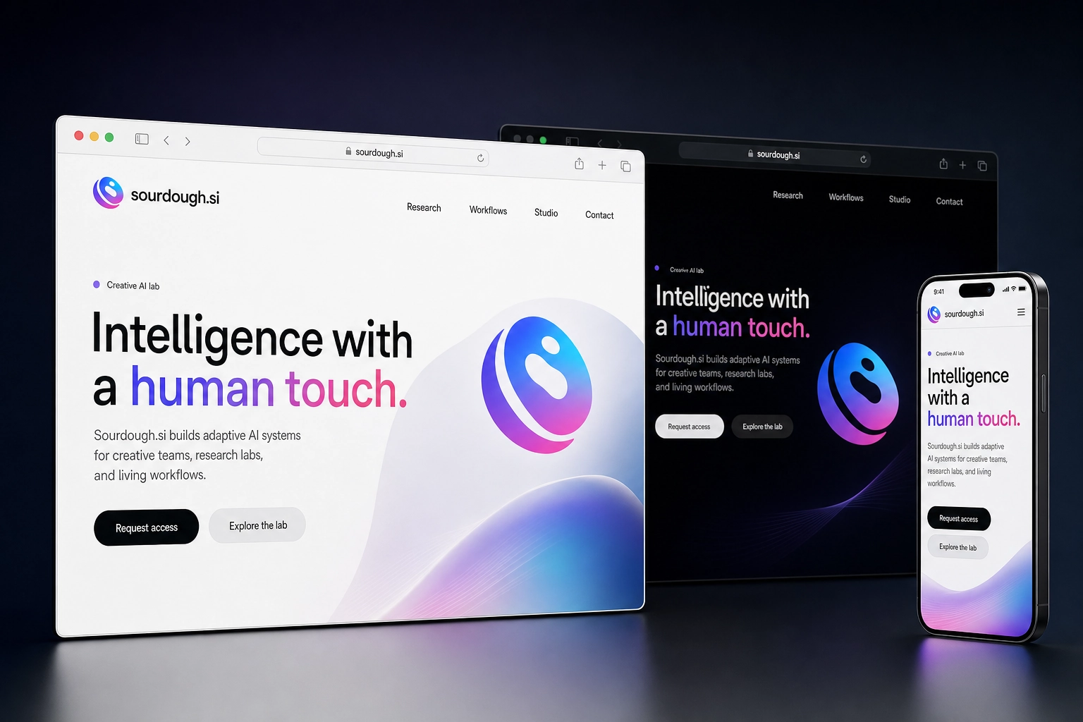 sourdough.si website concept preview