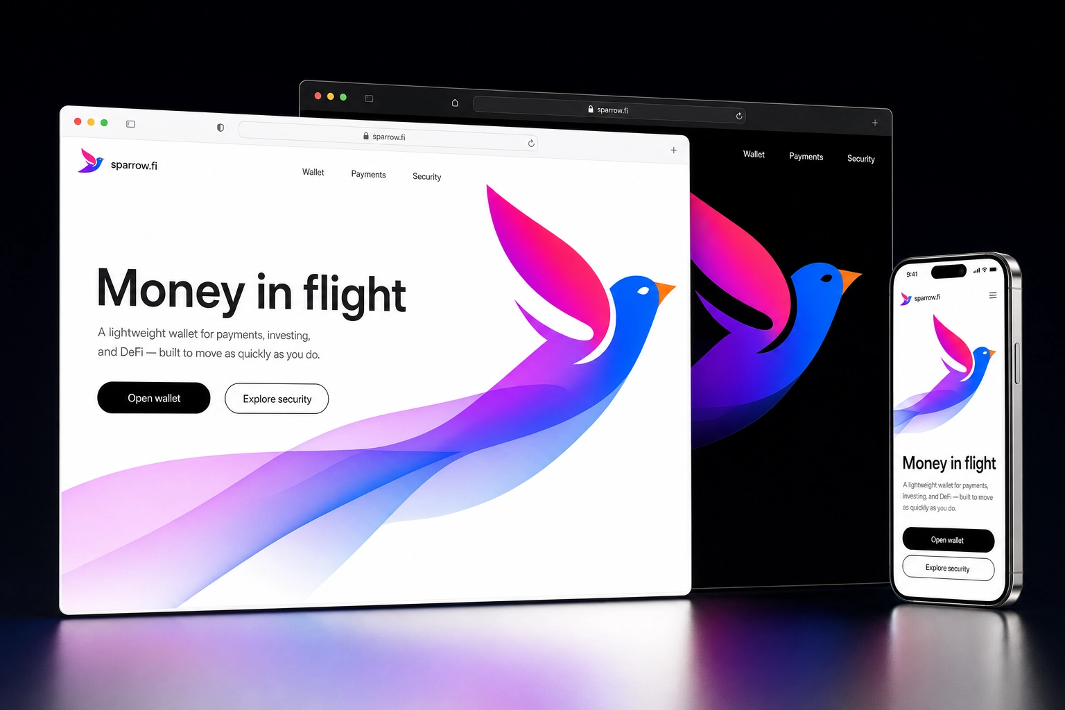 sparrow.fi website concept preview