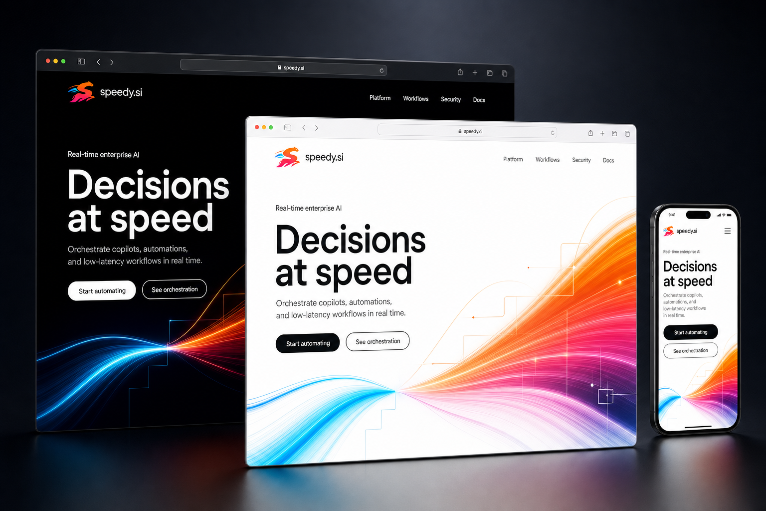 speedy.si website concept preview enlarged