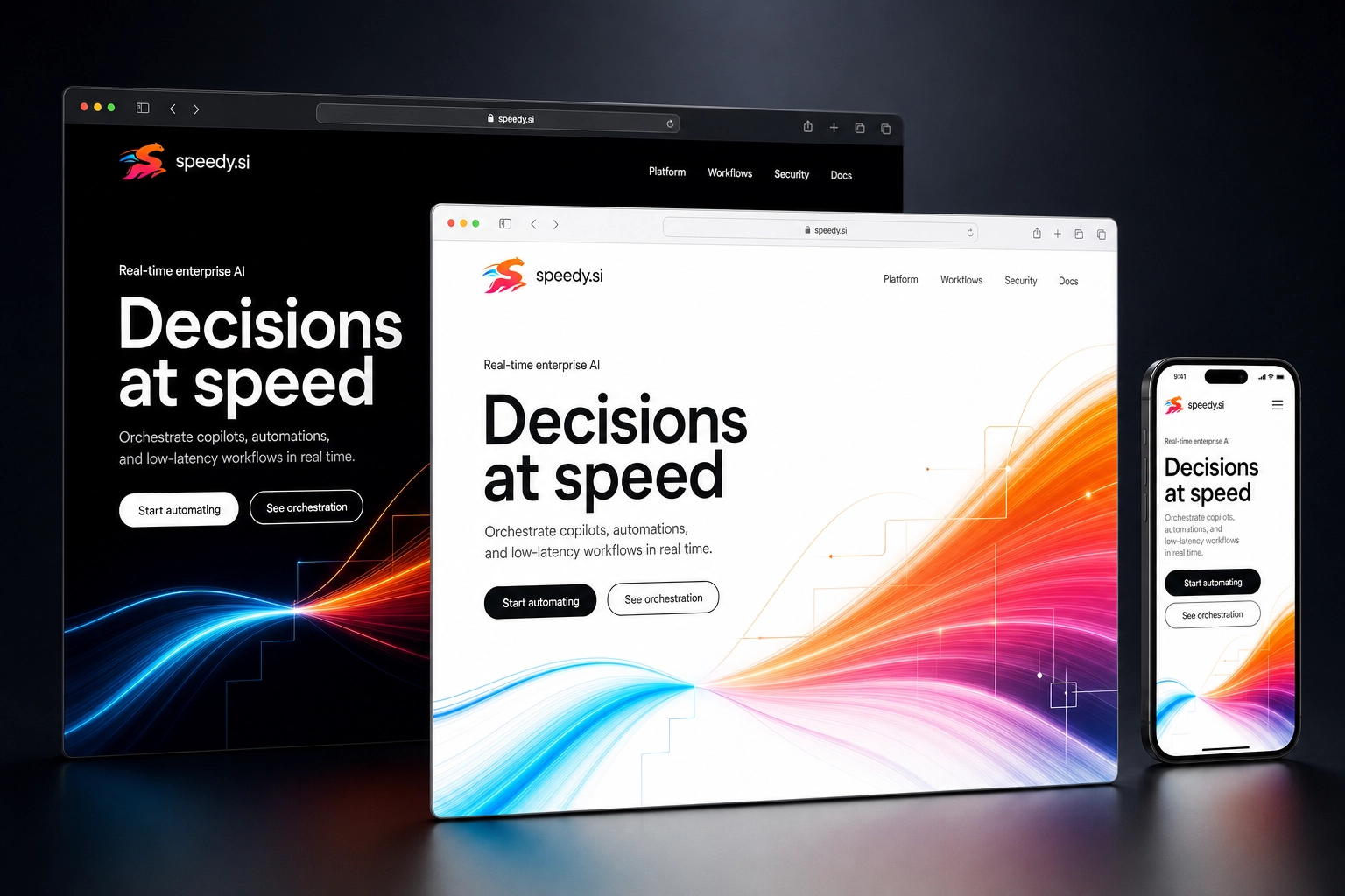 speedy.si website concept preview