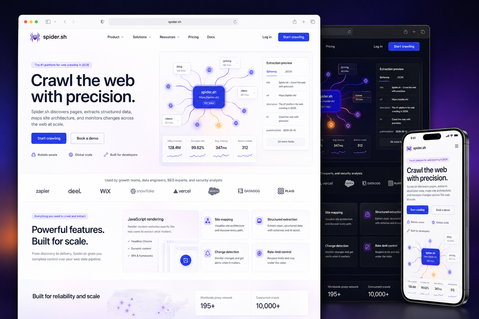 spider.sh website concept preview