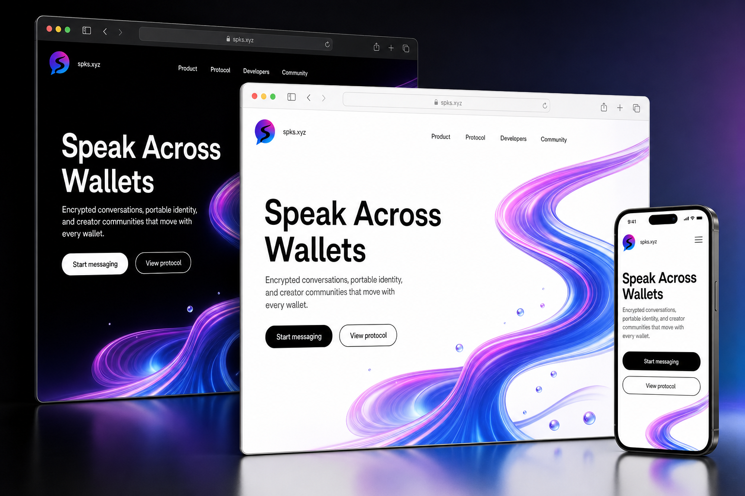 spks.xyz website concept preview