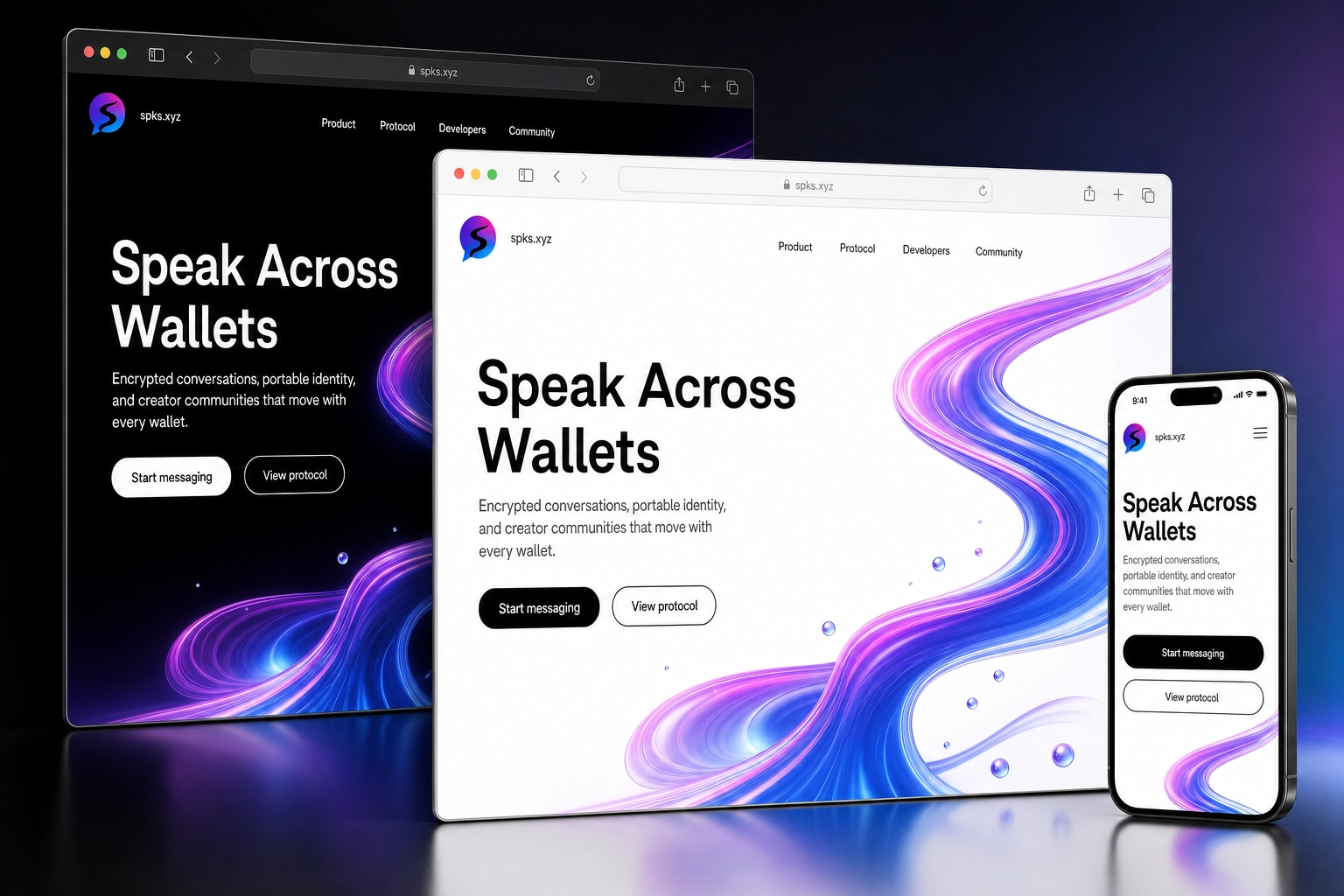 spks.xyz website concept preview