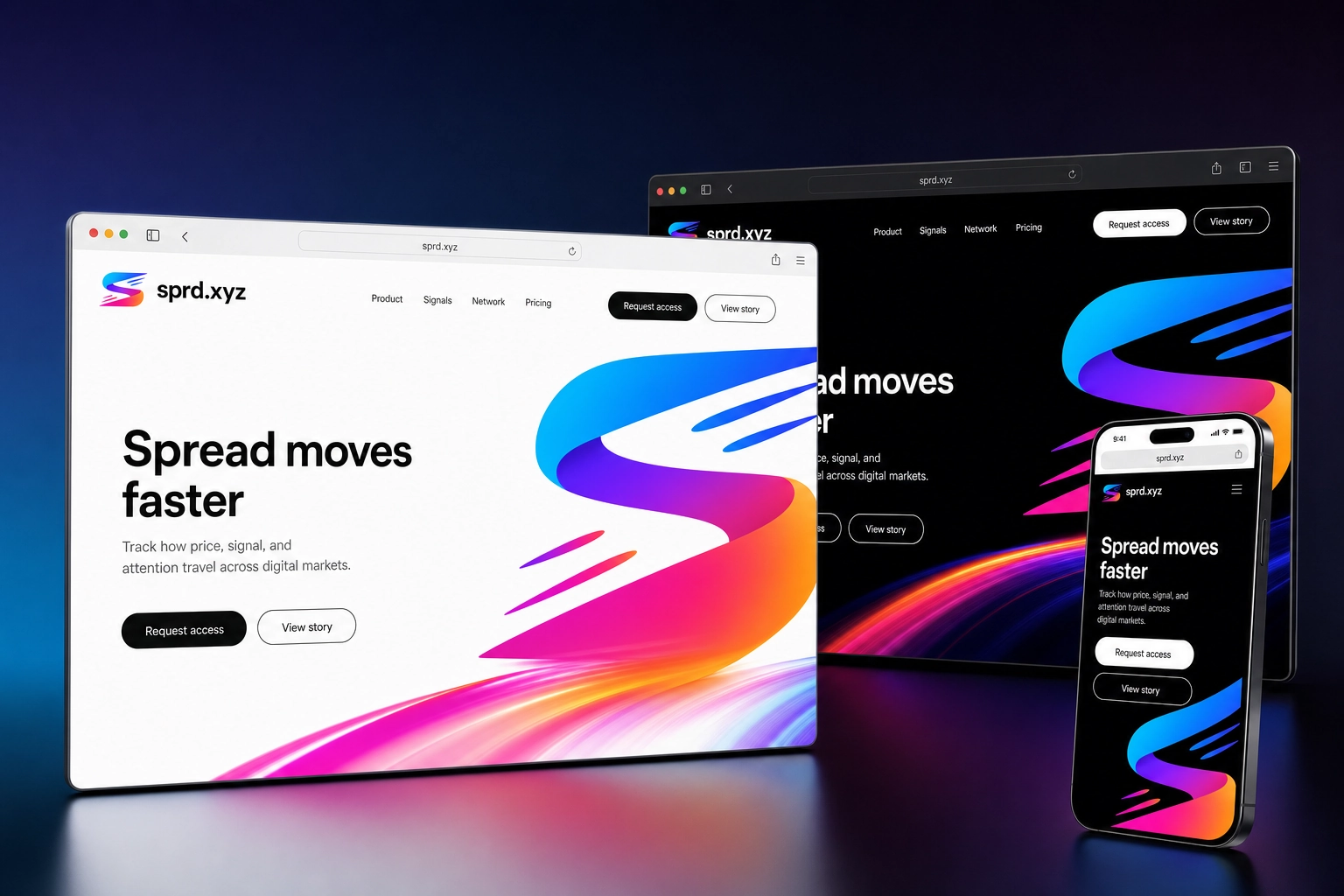 sprd.xyz website concept preview
