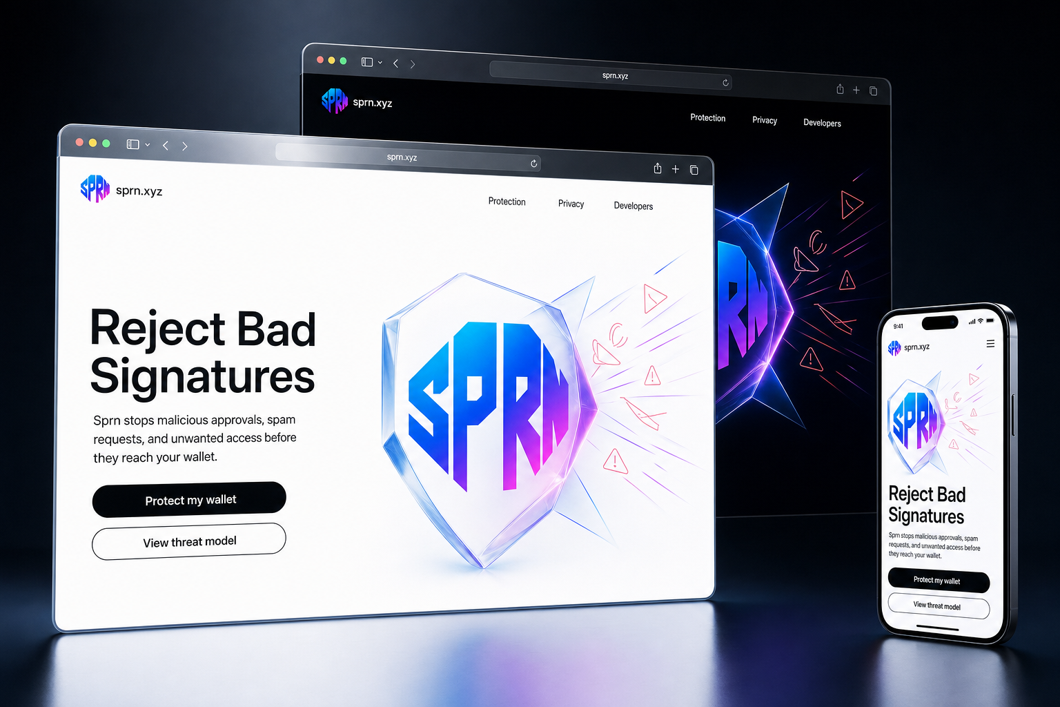 sprn.xyz website concept preview enlarged