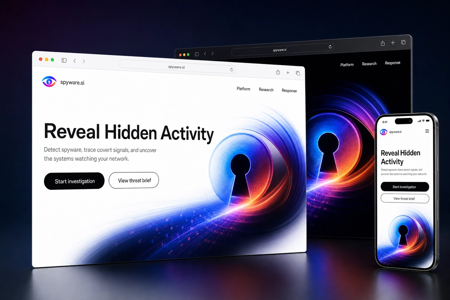 spyware.si website concept preview