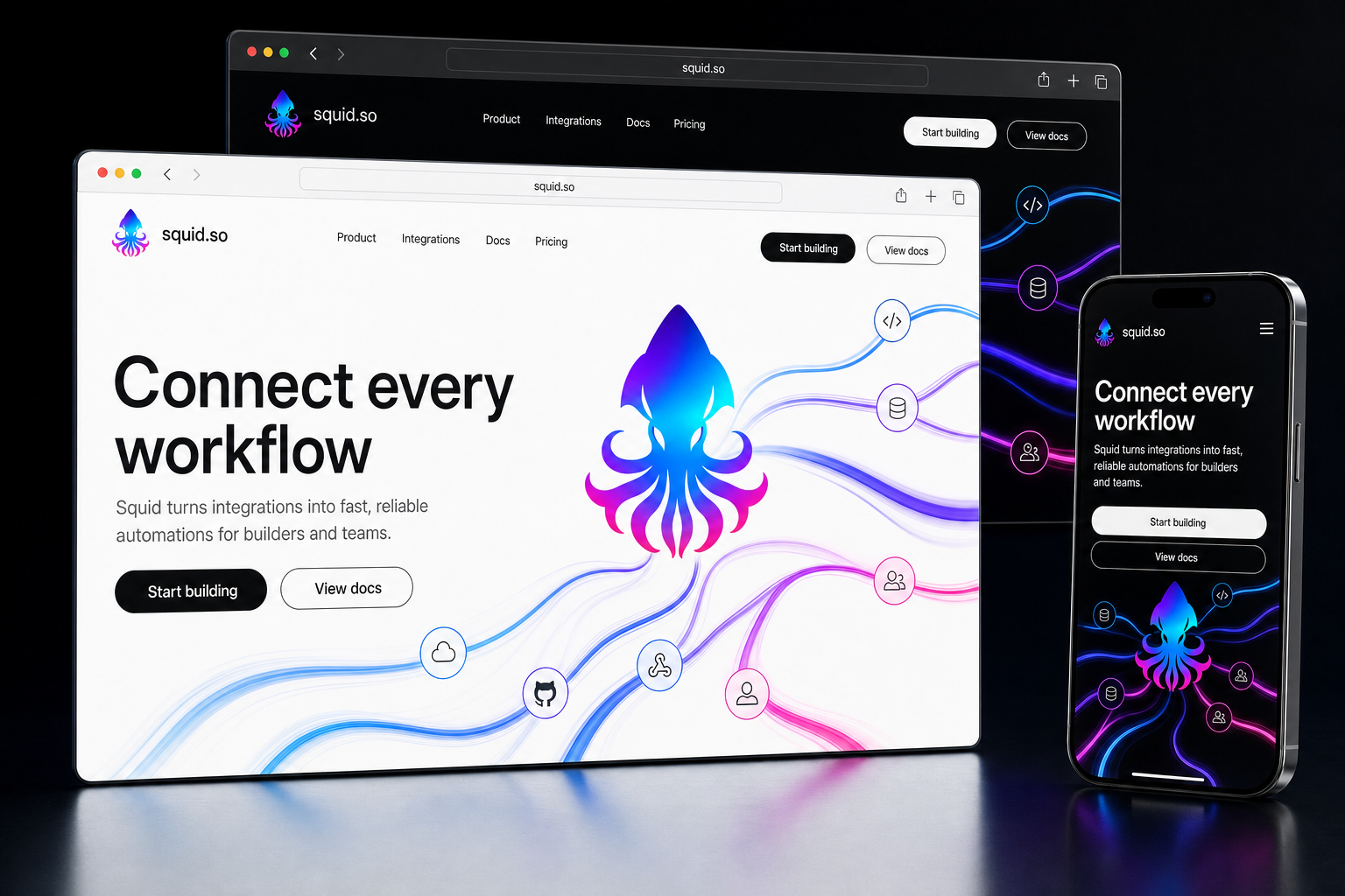squid.so website concept preview enlarged