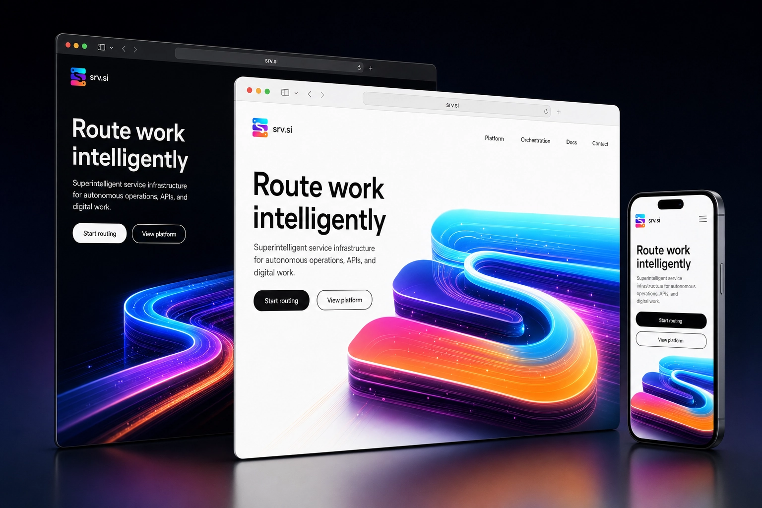 srv.si website concept preview