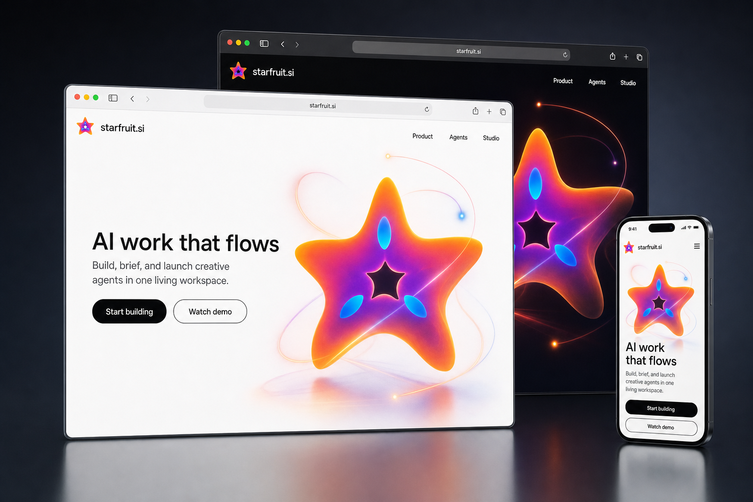 starfruit.si website concept preview