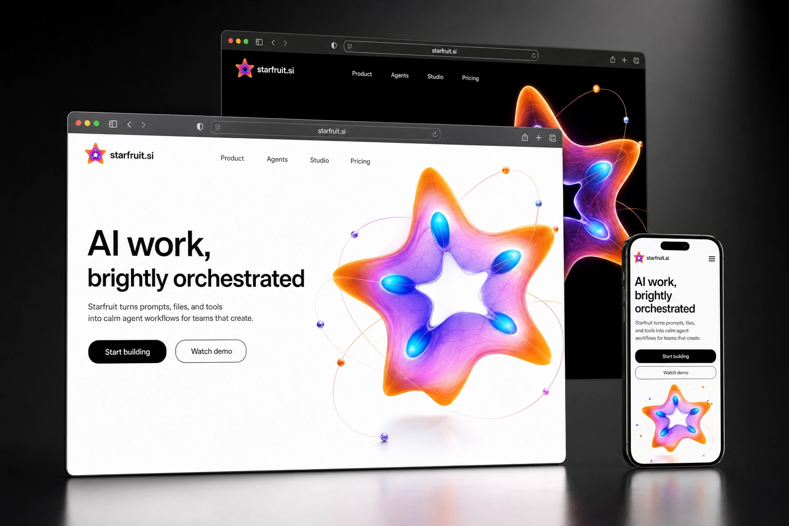 starfruit.si website concept preview