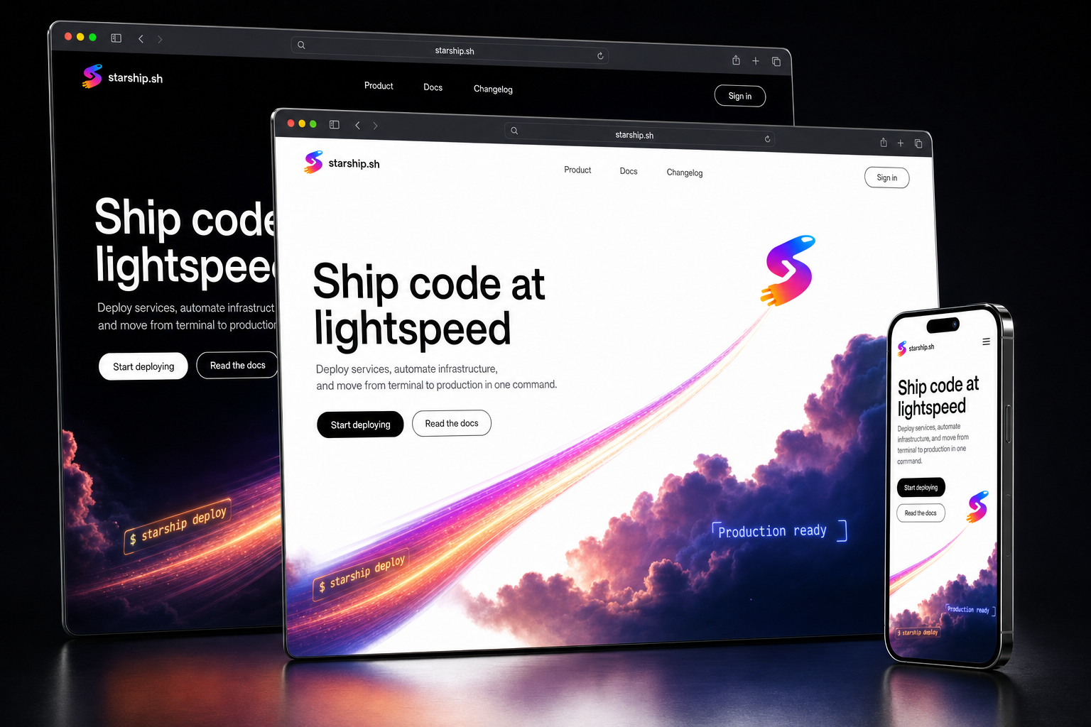 starship.sh website concept preview enlarged