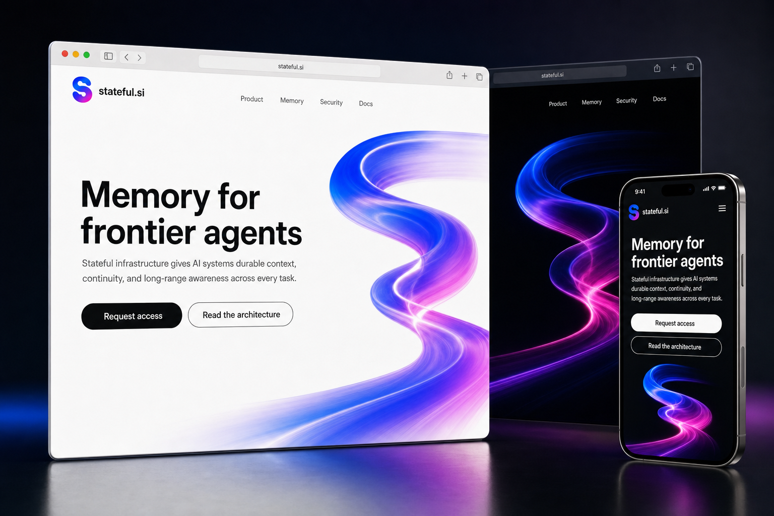 stateful.si website concept preview enlarged
