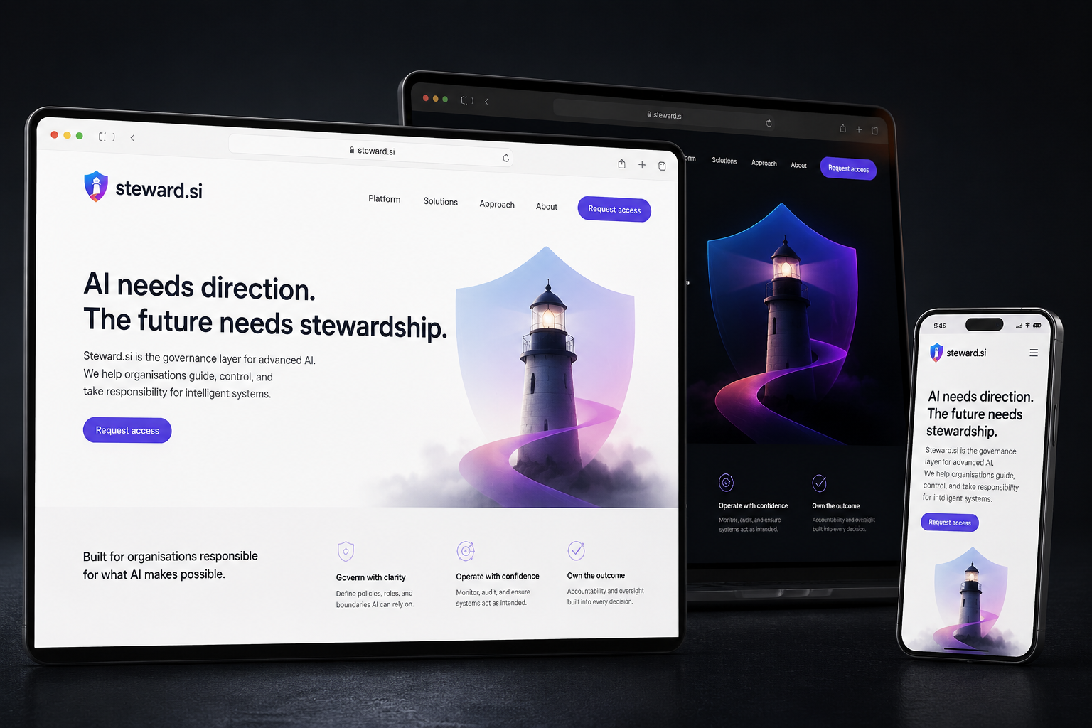 steward.si website concept preview enlarged