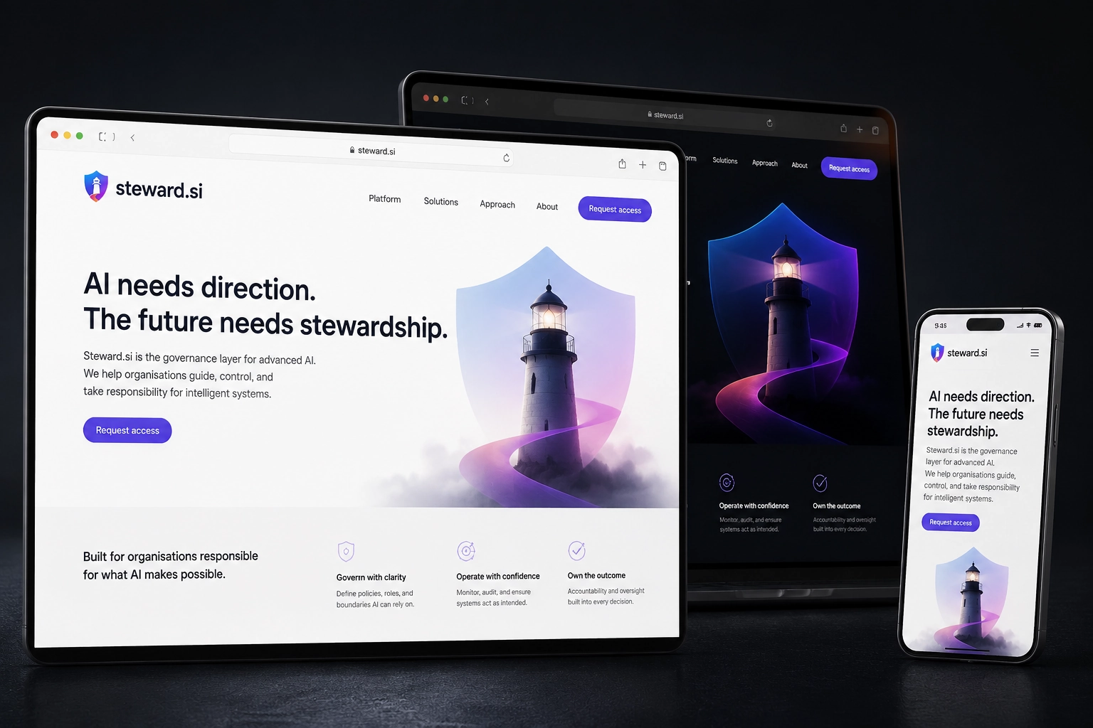 steward.si website concept preview