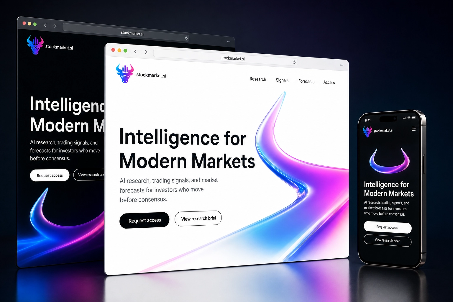 stockmarket.si website concept preview