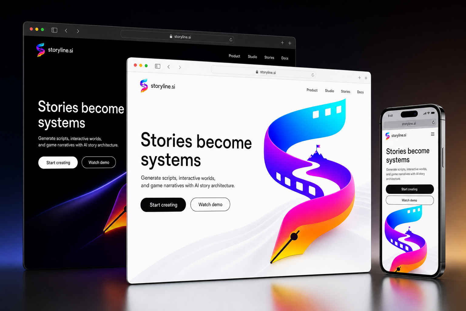 storyline.si website concept preview