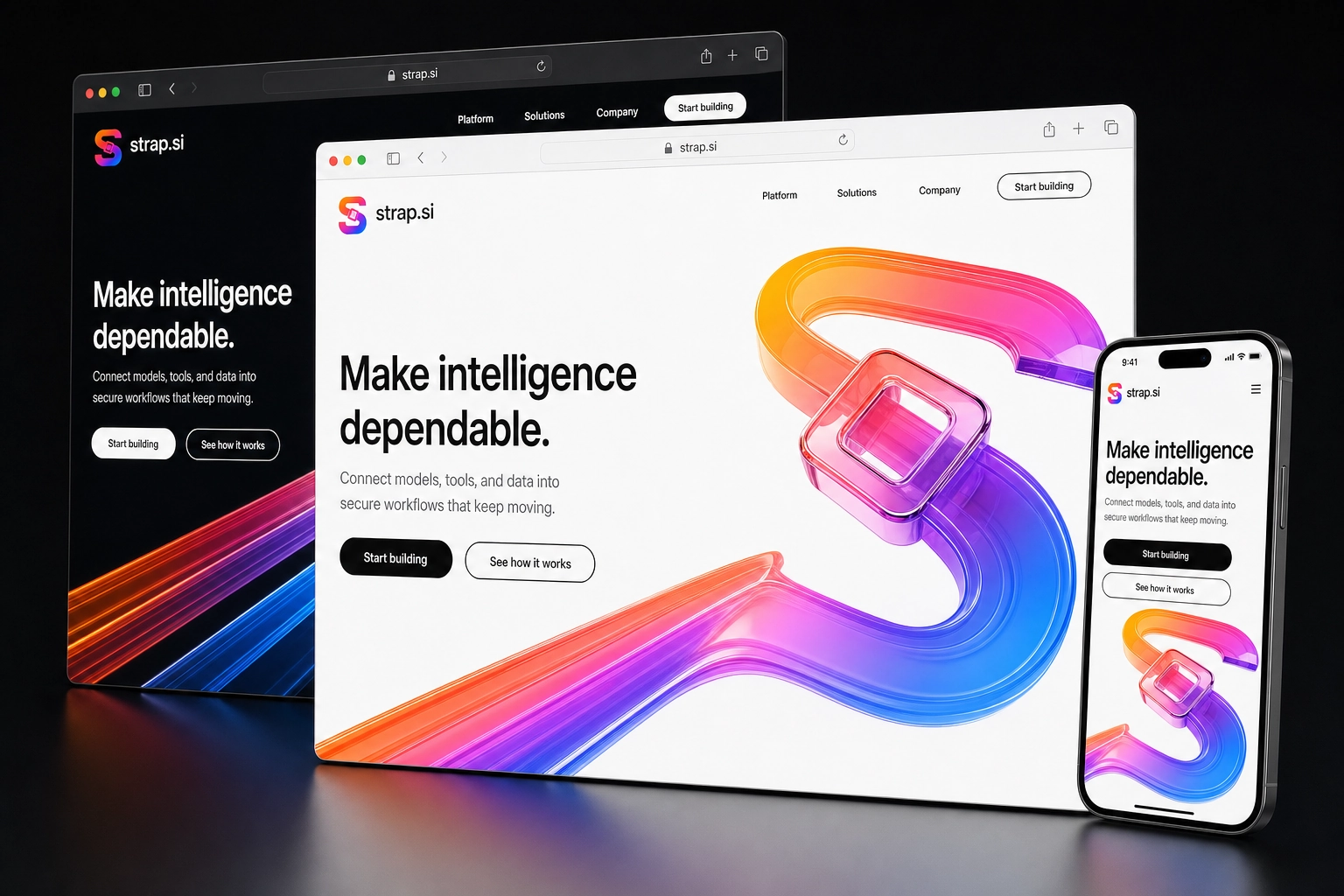 strap.si website concept preview