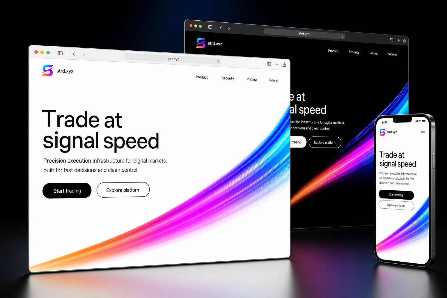 strd.xyz website concept preview