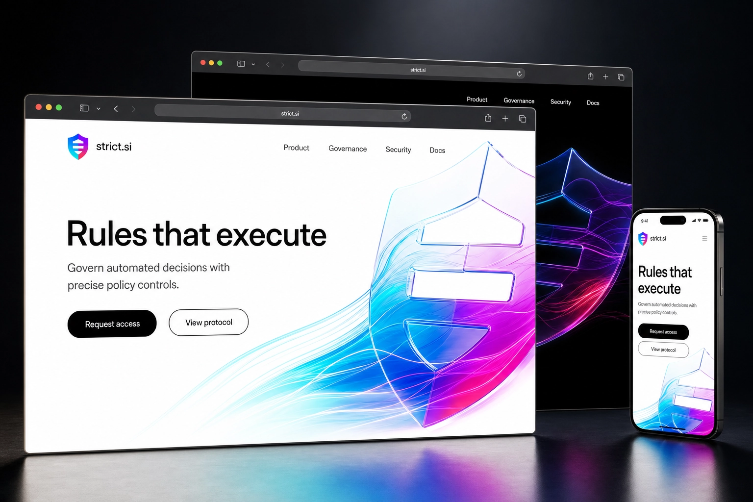 strict.si website concept preview