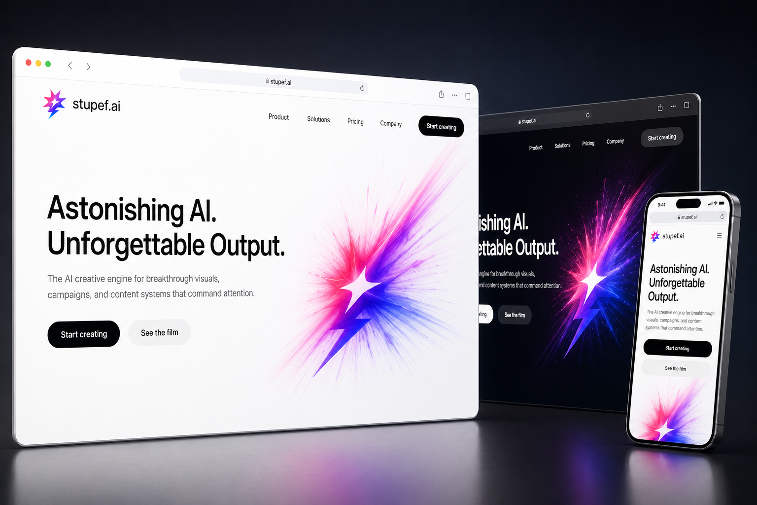stupef.ai website concept preview