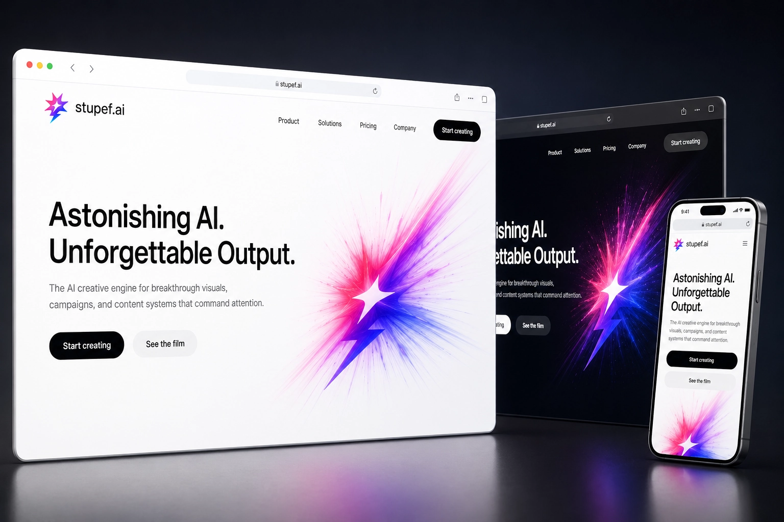 stupef.ai website concept preview